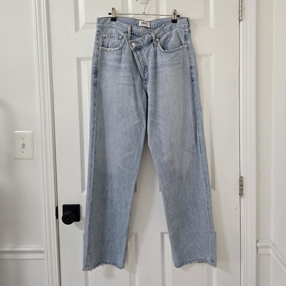 Agolde Criss Cross Upsized Straight Leg Jeans Size 29 - Picture 5 of 9